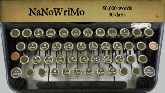 nanowrimo calendar